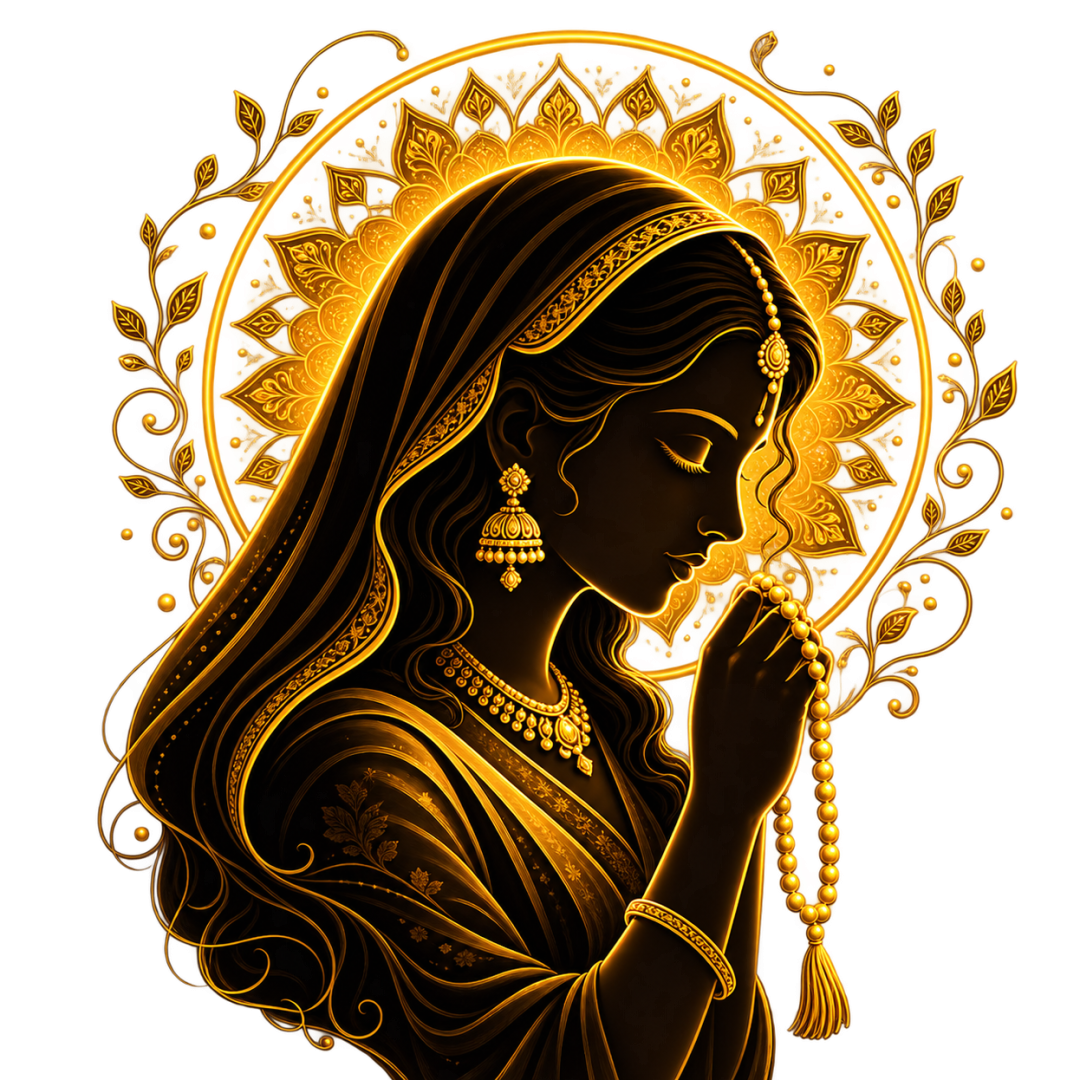 Golden Prayer Mandala Portrait (3)
